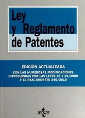 Portada de Ley y Reglamento de Patentes