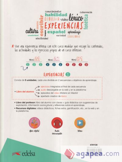 Experiencias 1 (Nivel A1) - Libro del alumno