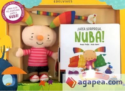 ¡Vaya sorpresa Nuba!. Pack libro+muñeca Nuba+lápiz arcoiris