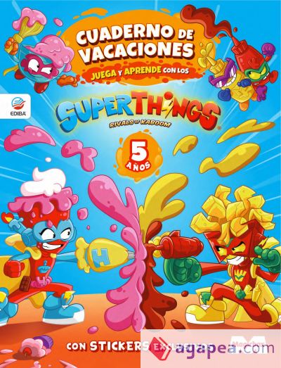 Cuaderno de Vacaciones juega y aprende Superthings Legends para 5 años