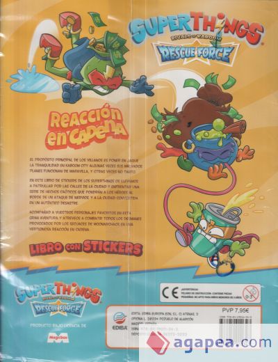 Libro de Stickers Superthings Rescue Force - España. Reacción en cadena