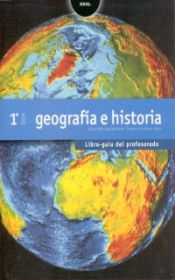 Portada de Geografía e Historia 1º ESO. Libro guía del profesorado. Contiene disquette con proyecto curricular