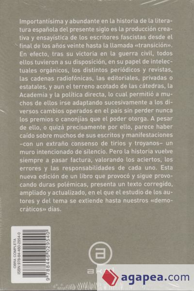 Historia de la literatura fascista española (2 vols.)