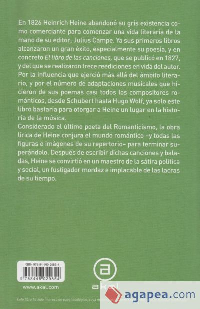 Libro de las canciones