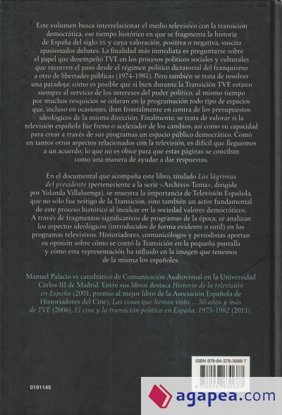 LA TELEVISION DURANTE LA TRANSICION ESPAÑOLA - MANUEL PALACIO ARRANZ ...