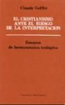 Portada de Cristianismo ante el riesgo de la interpretaci&oacute;n, El