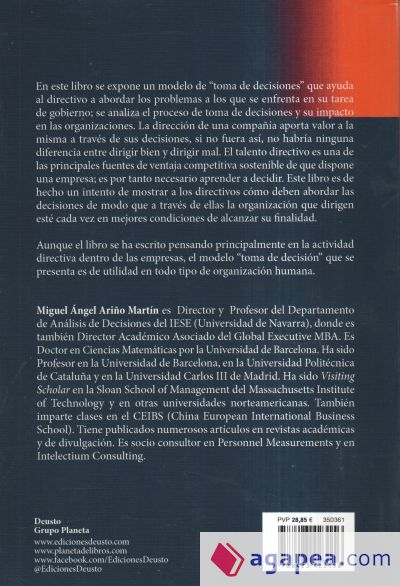 Toma de decisiones y gobierno de organizaciones