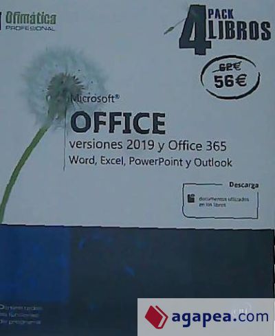 Pack De Libros Microsoft Office versiones 2019 y Office 365.Word, Excel, PowerPoint y Outlook