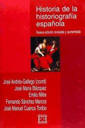 Portada de Historia de la historiografía española