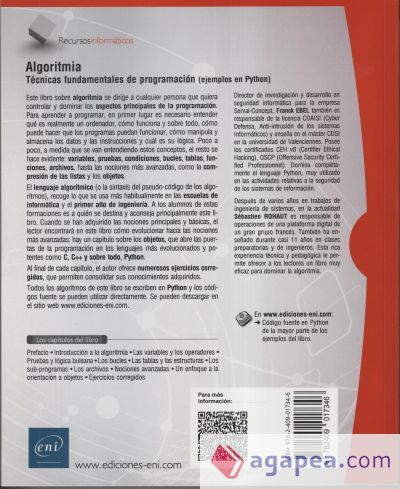 Algoritmia - Técnicas fundamentales de programación Ejemplos en Python (numerosos ejercicios corregidos)