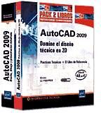 Portada de AutoCAD 2009 - Pack 2 libros: Domine el diseño tecnico en 2D