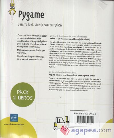 Pack La Fabrica Pygame 2 Libros Desarrollo De Videojuegos