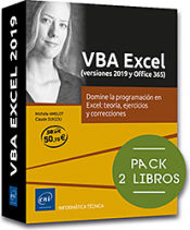 Portada de VBA Excel (versiones 2019 y Office 365) Pack de 2 libros: Domine la programación en Excel: teoría, ejercicios y correcciones