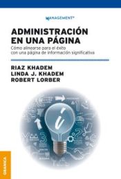 Portada de Administración en una página: Cómo alinearse para el éxito con una página de información significativa