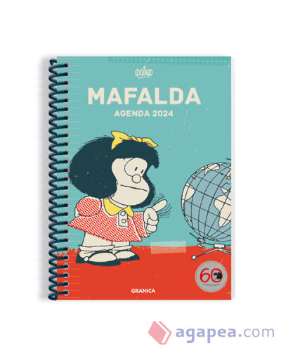 Mafalda 2024, Agenda Anillada Columnas turquesa