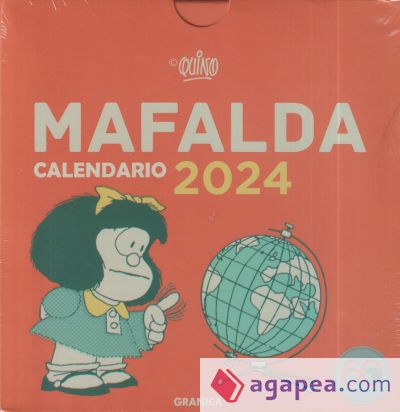 Mafalda 2024, Calendario Escritorio Rojo CON CAJA