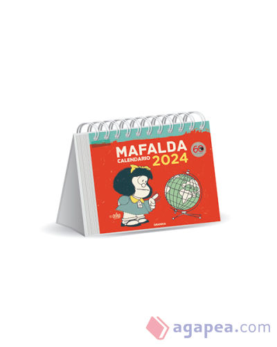 Mafalda 2024, Calendario Escritorio rojo