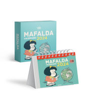Portada de Mafalda 2024, Calendario Escritorio turquesa CON CAJA