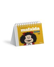Portada de Mafalda 2026, Calendario Escritorio Amarillo