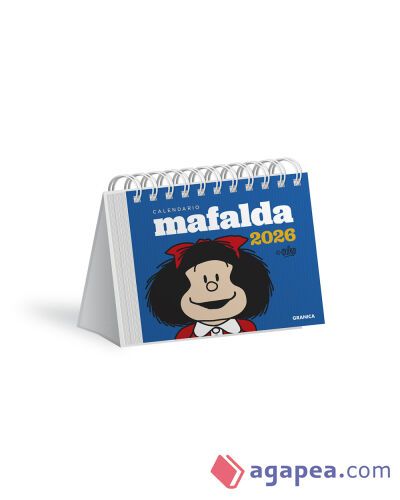 Mafalda 2026, Calendario Escritorio Azul Mafalda 2026, Calendario Escritorio Azul