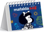 Portada de Calendario de mesa Mafalda 2018. Azul