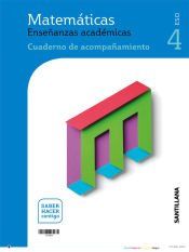 Portada de MATEMATICAS ENSEÑANZAS ACADEMICAS SERIE RESUELVE 4 ESO SABER HACER CONTIGO
