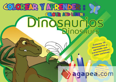 Colorear y aprender // Colour and learn: Dinosaurios// Dinosaurs