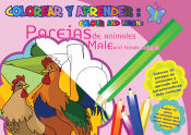 Portada de Colorear y aprender // Colour and learn: Parejas de animales // Male and female animals