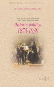 Portada de Historia política, 1875-1939