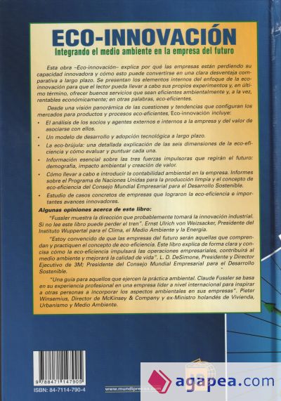 Eco-Innovación. Integrando el medio ambiente en la empresa del futuro
