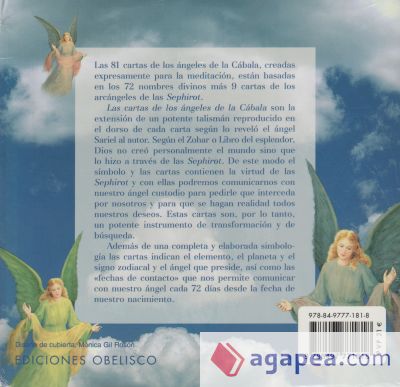 Cartas de los ángeles de la cábala+baraja