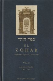 Portada de El Zohar: traducido, explicado y comentado. Vol. IV: Sección de Bereshit (97a-130a)