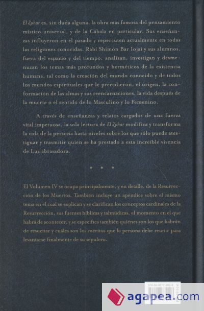 El Zohar: traducido, explicado y comentado. Vol. IV: Sección de Bereshit (97a-130a)