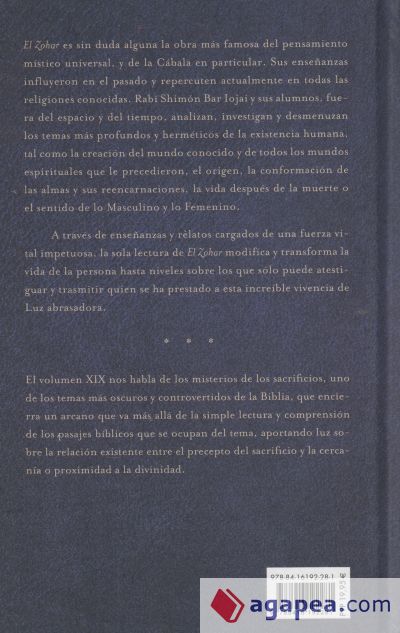 El Zohar: traducido, explicado y comentado. Vol. XIX: Sección Vaikrá (2a-26a)