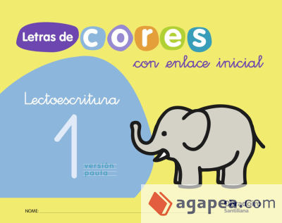 LETRAS DE CORES  LECTOESCRITURA 1 CON ENLACE INICIAL