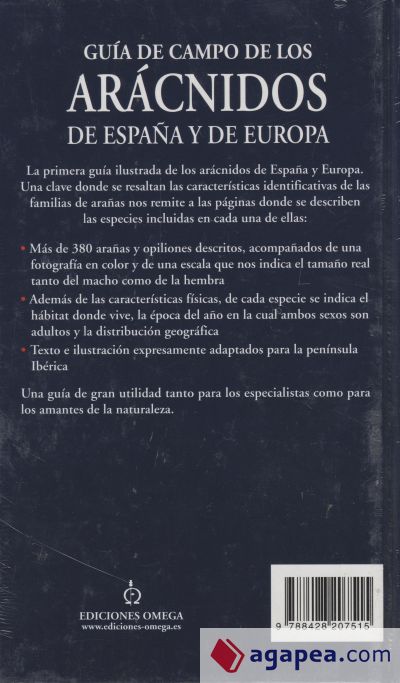 GUIA CAMPO ARACNIDOS DE ESPA&Ntilde;A Y EUROPA