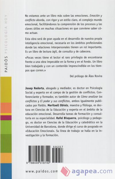 EMOCION Y CONFLICTO - RAFAEL BISQUERRA ALZINA; JOSEP REDORTA LORENTE ...