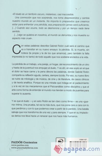 Felipe Rolon EL DUELO: CUANDO EL DOLOR SE HACE CARNE - GABRIEL FELIPE ROLON ...