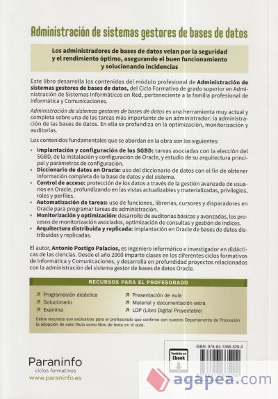 Administraci&oacute;n de sistemas gestores de bases de datos
