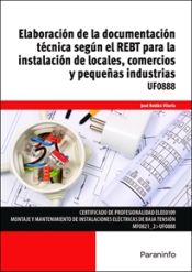 Portada de Elaboración de la documentación técnica según REBT para la instalación de locales, comercios y pequeñas industrias