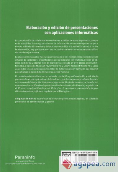 Elaboración y edición de presentaciones con aplicaciones informáticas