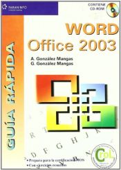 Portada de Guía rápida. Word Office 2003