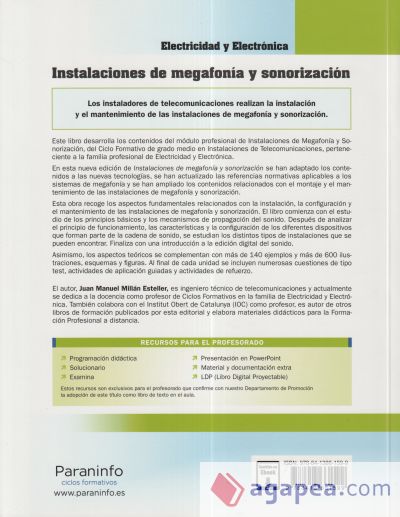 Instalaciones de megafonía y sonorización 2.ª edición 2022