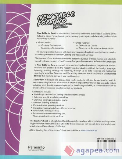 New Table for two. Ingl&eacute;s para cocina y restauraci&oacute;n 2.&ordf; edici&oacute;n