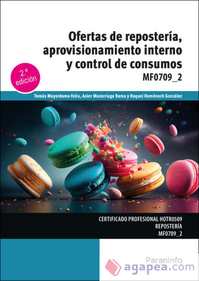 Ofertas de repostería, aprovisionamiento interno y control de consumos