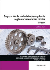 Portada de Preparación de materiales y maquinaria según documentación técnica