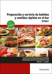 Portada de Preparación y servicio de bebidas y comidas rápidas en el bar 2.ª edición