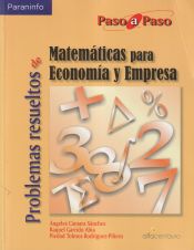 Portada de Problemas resueltos de matemáticas para economía y empresa