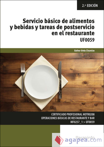 Servicio básico de alimentos y bebidas y tareas de postservicio en el restaurante