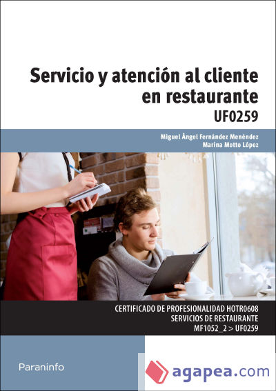 Servicio y atención al cliente en restaurante. Certificados de profesionalidad. Servicios de restaurante